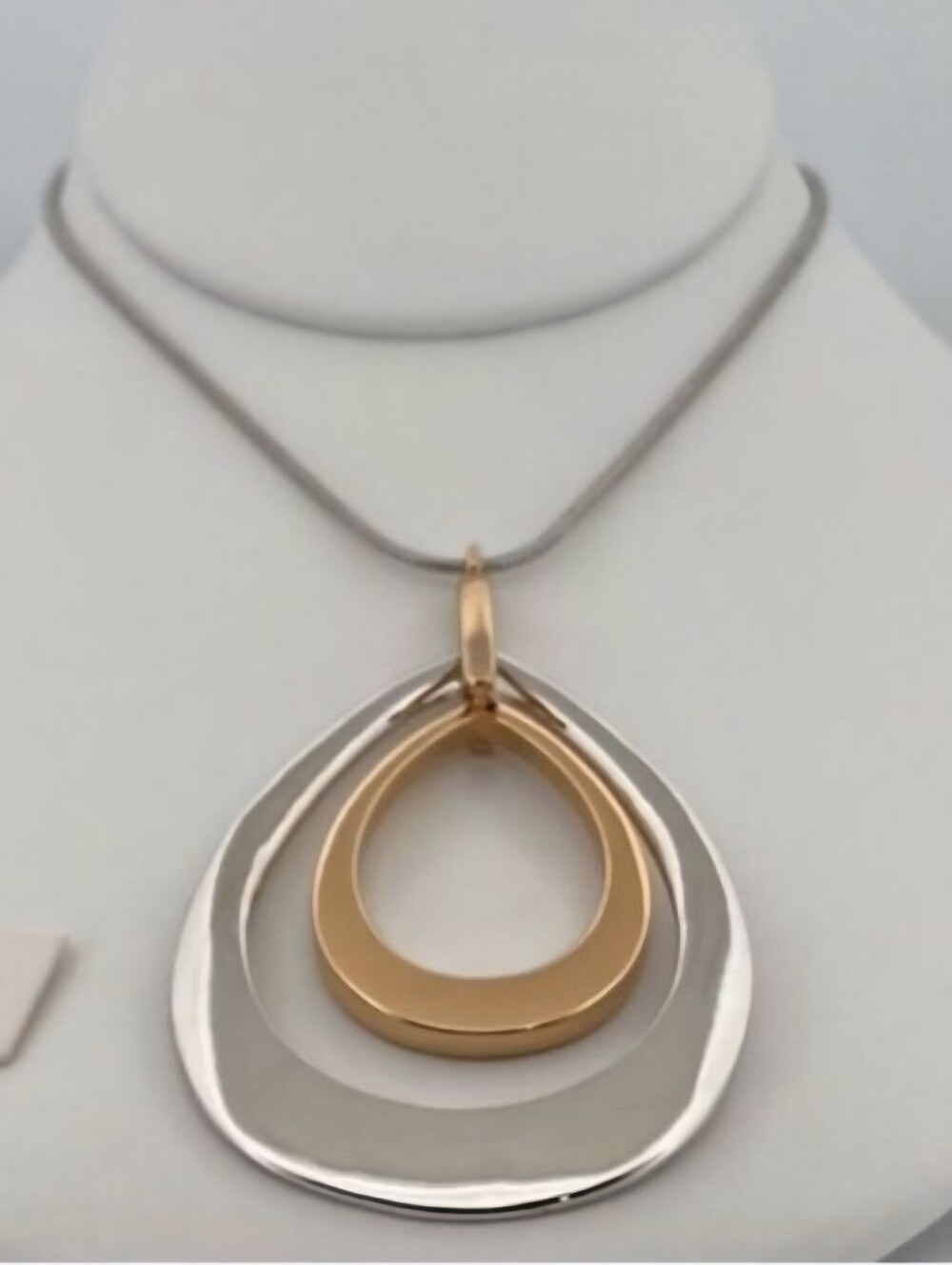 Bancroft Gold and Silver Teardrop Necklace